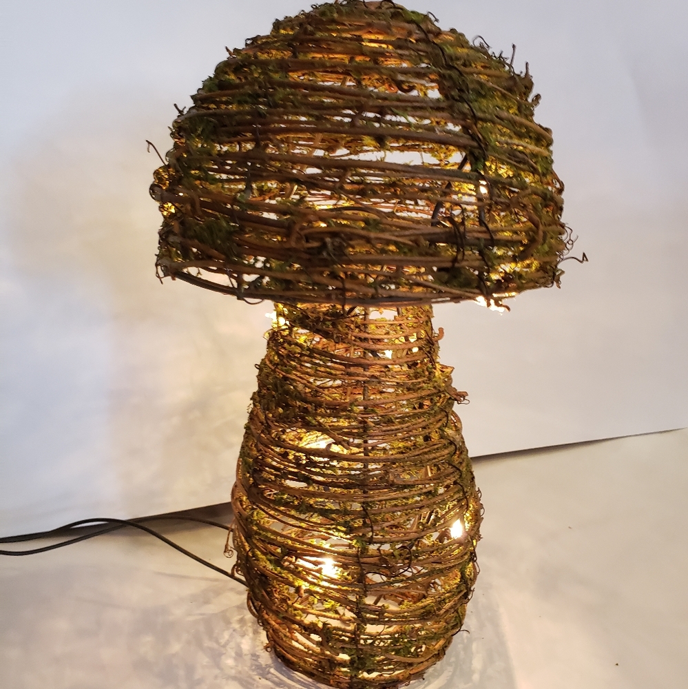 Twig & Moss Lighted Mushroom